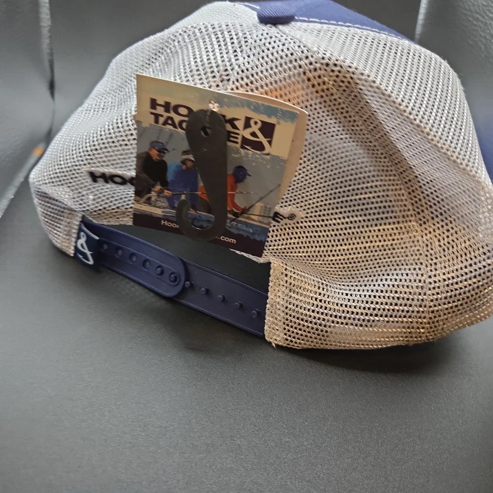 Hook & Tackle Fishing‎ Trucker Hat Mens OSFA USA Flag Anchor Snapback Navy New